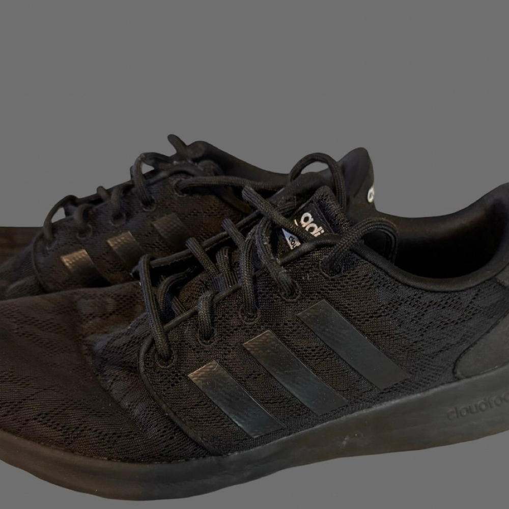 Adidas Womens Cloudfoam QT Racer B28139 Black Running Shoes Sneakers Size 8